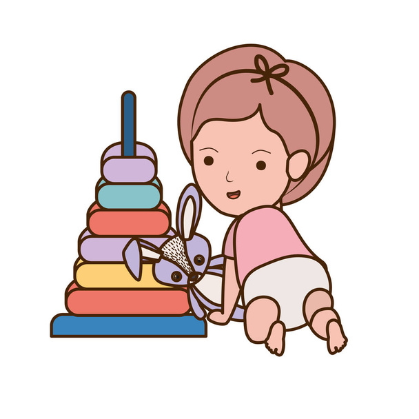 Illustration vectorielle isolée de conception de bébé fille
 - Vecteur, image