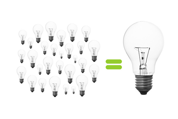 brainstorming lâmpada
 - Foto, Imagem