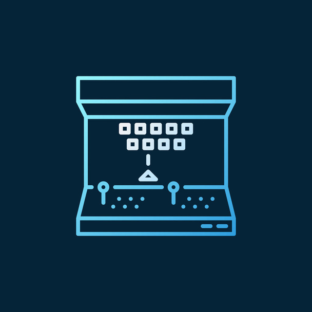 Arcade Machine vector colored icon or sign in thin line style - ベクター画像