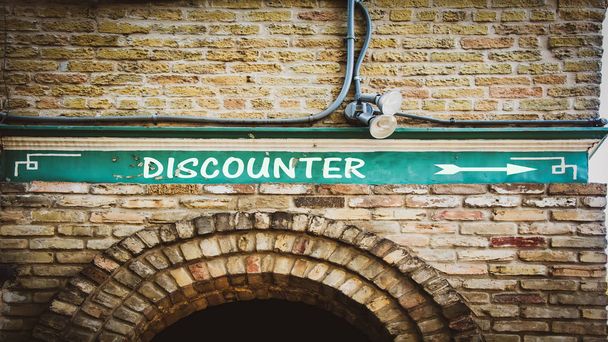 Street Sign to Discounter - Photo, Image