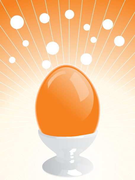 Isolated egg in bowl with background - Vector, Imagen