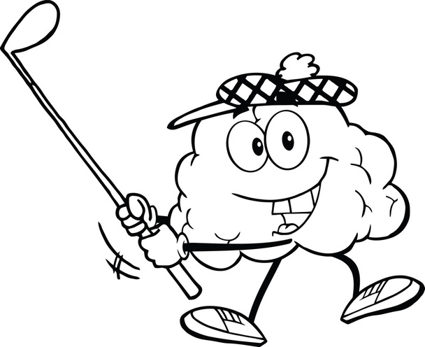 przedstawione mózgu wahadłowy golf club - Zdjęcie, obraz