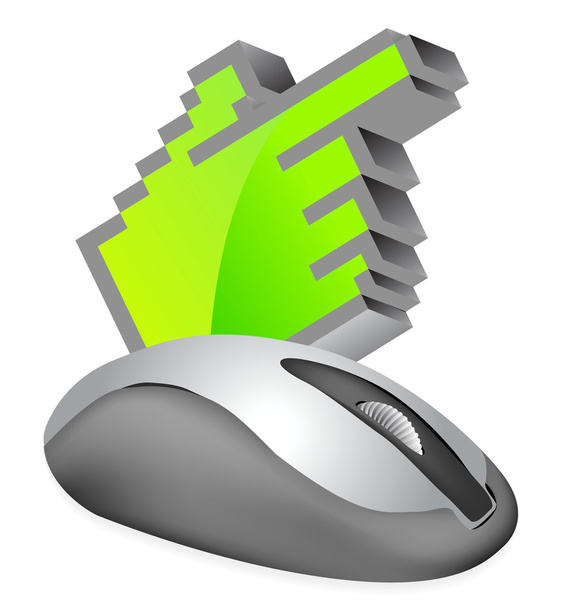 Computer Mouse with cursor - Vector, Image