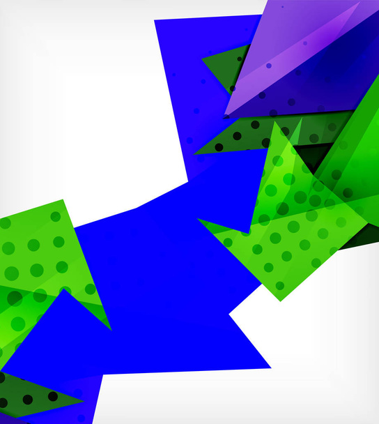 moderne Origami-Karte. modernes Origami-Designelement. Geometrisches Farbmuster. abstrakter Low-Poly-Hintergrund. Präsentationsvorlage. - Vektor, Bild
