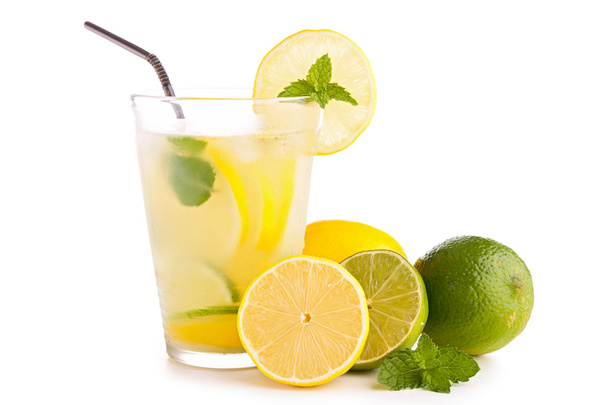 Glass of lemon juice, lemonade - Fotó, kép