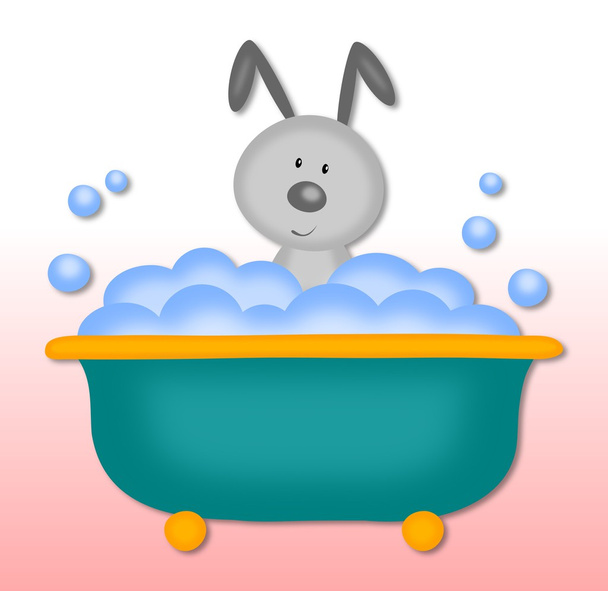 Bunny makes bath time - Photo, Image