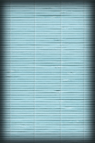 Hoge resolutie bleke blauwe bamboe placemat rustieke Latted geïnterlinieerd grof vignet achtergrond textuur - Foto, afbeelding