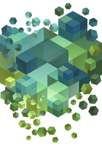 Abstract 3D cubes, vector - Vector, Image