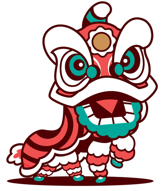 Lion Dance on Chinese New Year. - Vector - Vector, Image