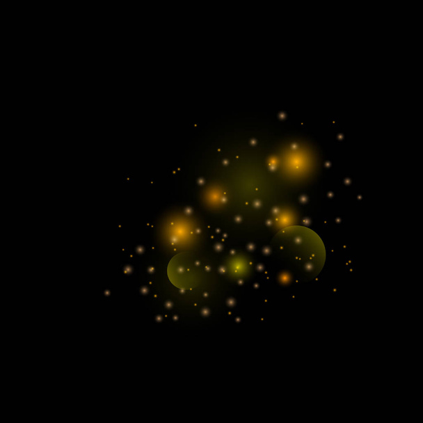 Dust gold. Sparkling magical dust - Vector, Image