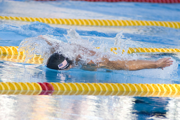 Kay: Dünya Su Sporları Şampiyonası - Erkekler 200m kelebek final. Michael phelps. - Fotoğraf, Görsel
