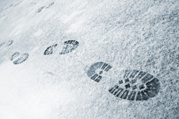 Karda ayak izleri - Fotoğraf, Görsel