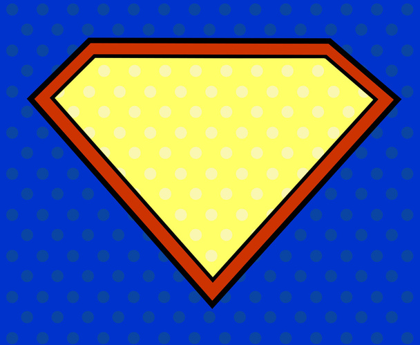 Super hero shield in pop art style - Vektör, Görsel