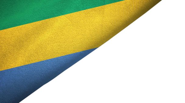 Bandiera Gabon lato sinistro con spazio di copia vuoto
 - Foto, immagini