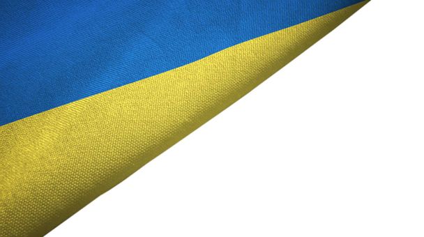 Ukraine flag left side with blank copy space - Foto, afbeelding