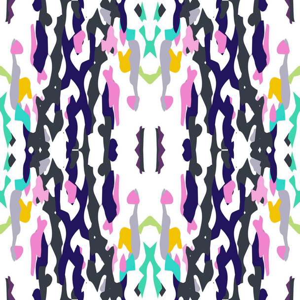 ikat seamless geometric pattern shibori - ベクター画像
