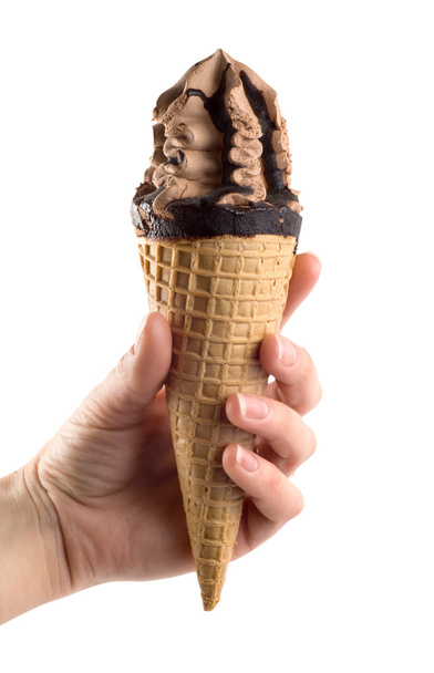 απομονώνεται ένα παγωτό στο χέρι ένα - Φωτογραφία, εικόνα