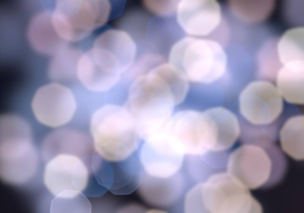 2d illustration.  Bokeh abstract texture. Colorful. Defocused background. Blurred bright light. Circular points. Christmas eve time. - Фото, изображение