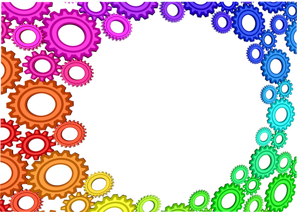 abstract background with gears - Vector, Image