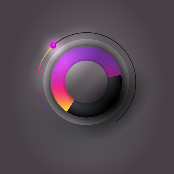 User interface scanning element for media player - Vector, Image