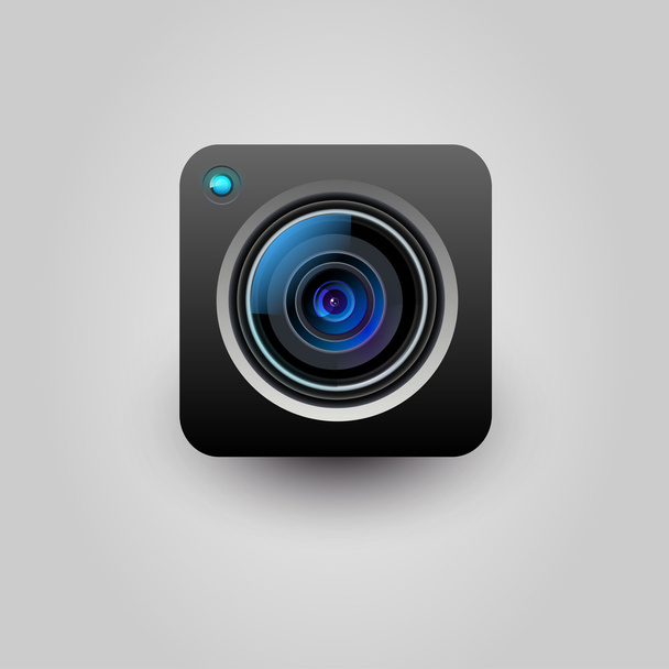 ユーザー インターフェイスのカメラ アイコン - ベクター画像