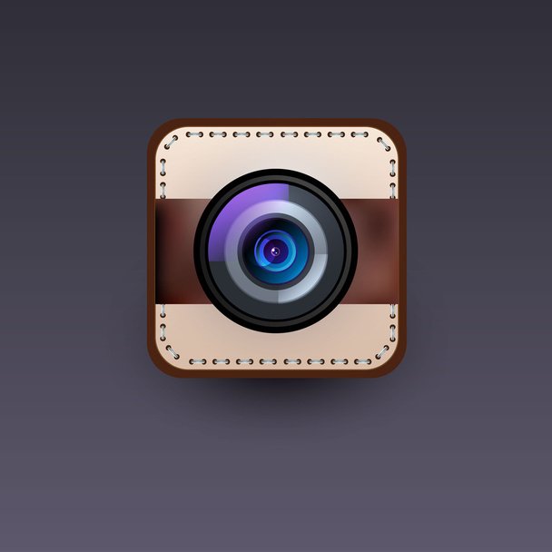 Camera icon for user interface - Vetor, Imagem