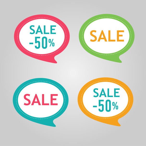 Stickers for sale messages - Vector, imagen