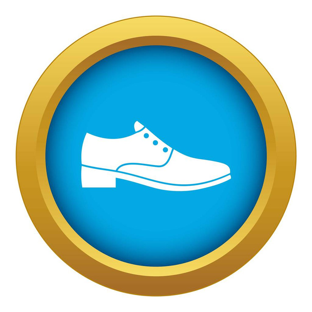 Men shoe icon blue vector isolated - Vetor, Imagem
