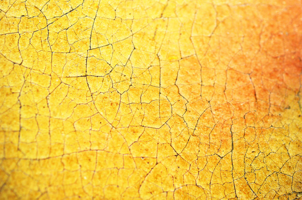 Closeup Old Cracked Oil On Canvas Texture. Soft Focus. - Image