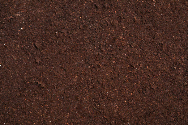 Fresh soil for gardening as background, top view - Foto, Imagem
