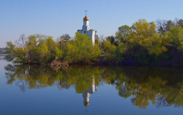 Church on Monastery Island in the Dnieper in Ukraine - Photo, Image