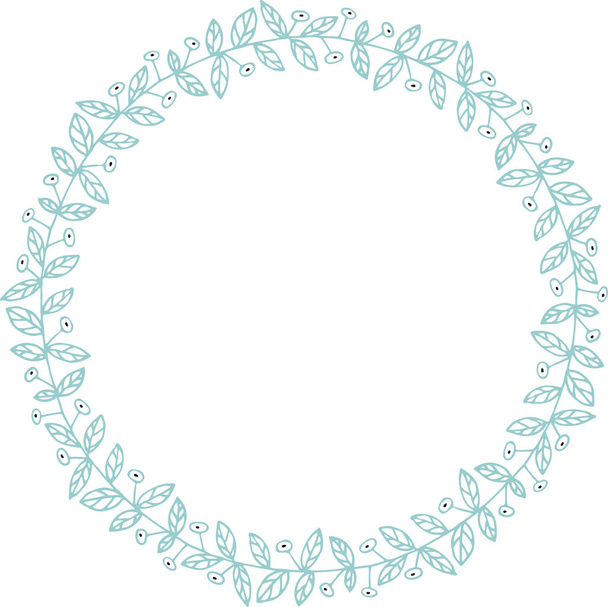 floral wreath for frame - Вектор,изображение