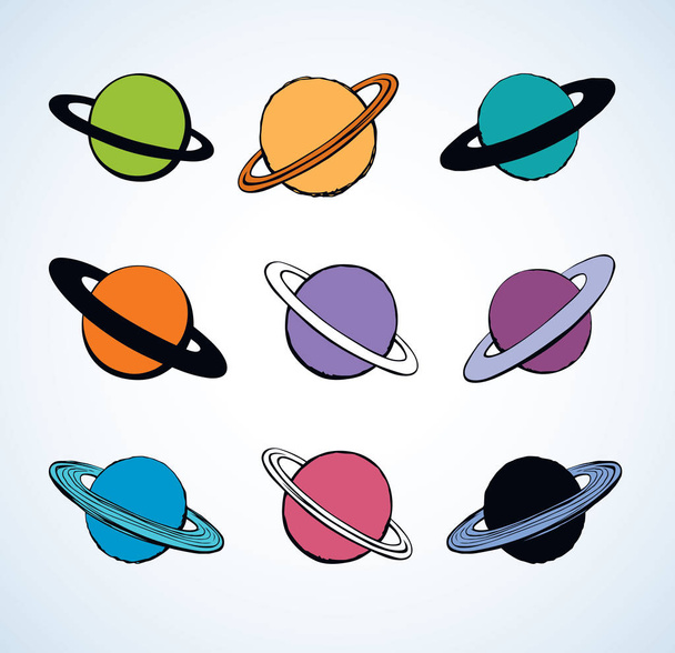 Saturno. Disegno vettoriale
 - Vettoriali, immagini