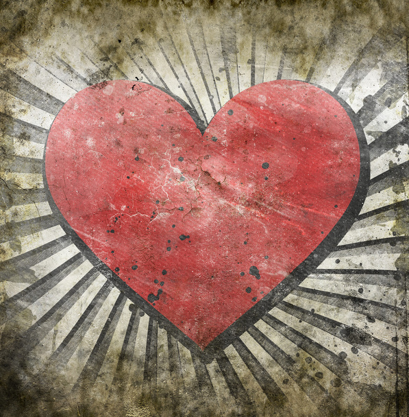 grunge heart - Foto, imagen