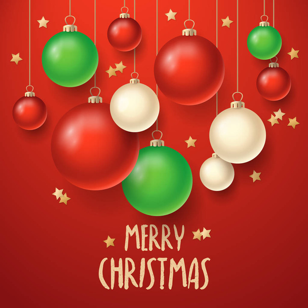 Christmas holiday banner design - Vecteur, image