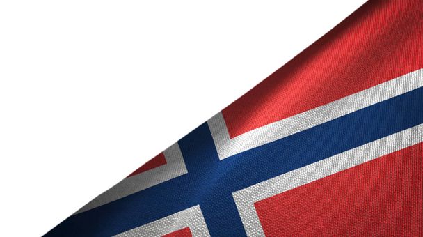 Bandeira da Noruega lado direito com espaço em branco
 - Foto, Imagem