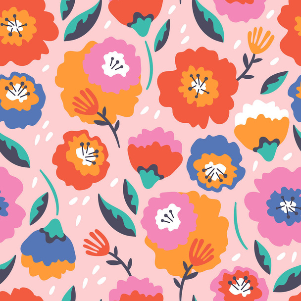 Seamless pattern for spring with flowers. - Vettoriali, immagini