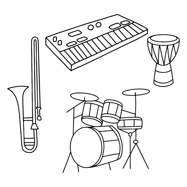 Ilustração vetorial instrumentos musicais
 - Vetor, Imagem