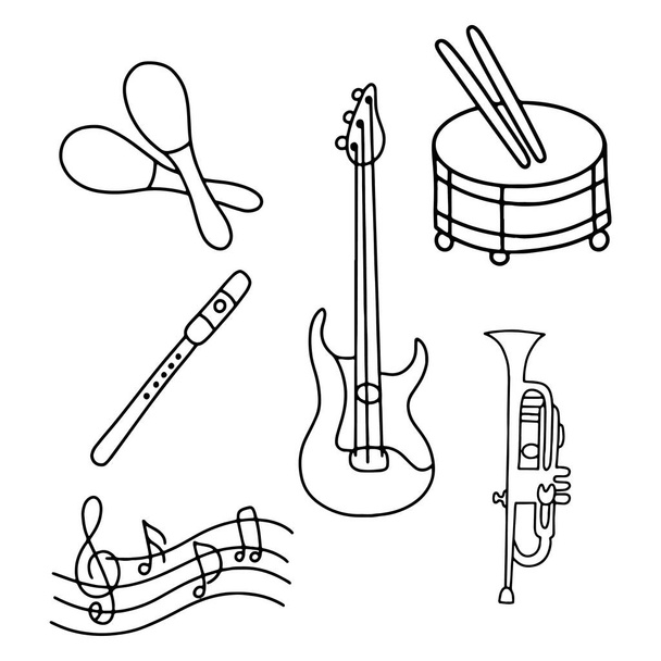 Vektor Illustration Musikinstrumente - Vektor, Bild