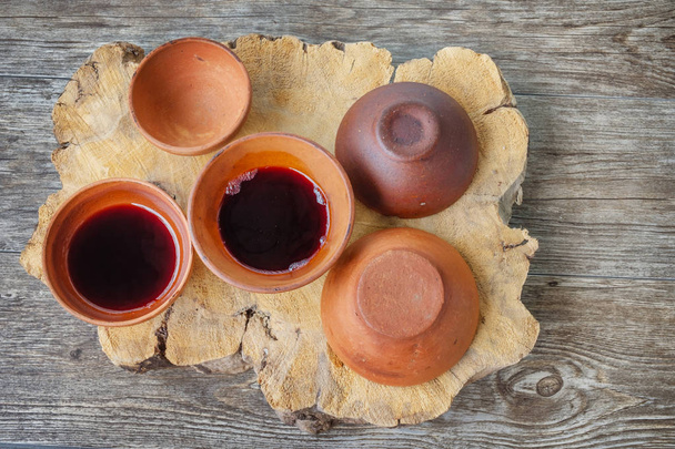 Wine clay cups - Foto, Imagen