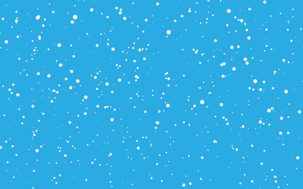 Nieve de Navidad. Copos de nieve cayendo sobre fondo azul. Nevadas. Ilustración vectorial - Vector, imagen