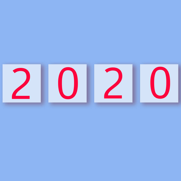 Szczęśliwego nowego roku 2020. Rok szczura. Ilustracji - Zdjęcie, obraz