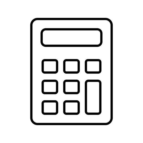 krásná černá ikona řádku kalkulačky - Vektor, obrázek