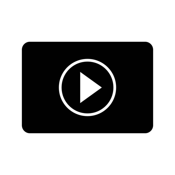 Hermosos videos glifo negro icono
 - Vector, imagen