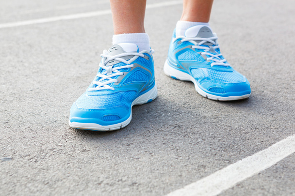 Closeup of runners shoe - running concept - Fotó, kép