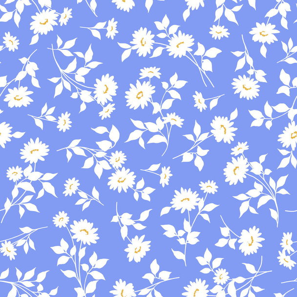 Seamless vector pattern of a beautiful flower, - Вектор,изображение