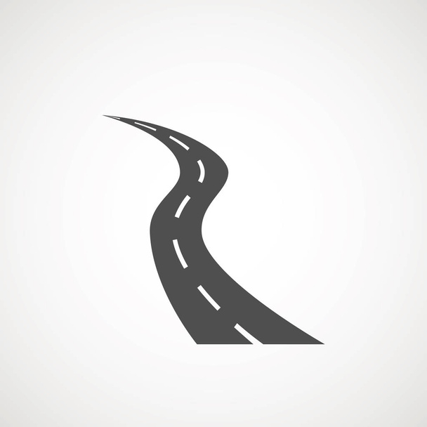 road icon symbol vector logo element. Map, navigation, direction and travel. - Vector, Image