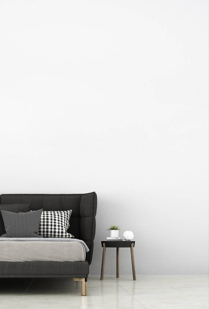 Modern bedroom interior design and texture wall pattern background  - Valokuva, kuva