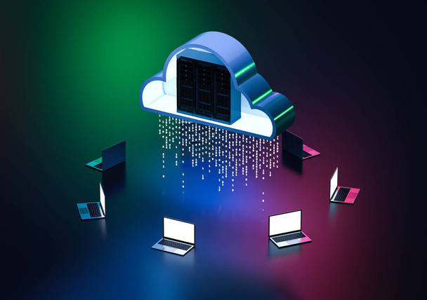 cloud computing-technologie - Foto, afbeelding