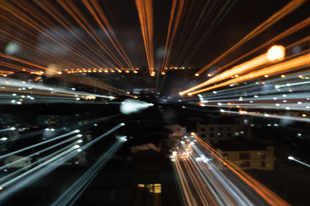 Abstracte achtergrond van hoge snelheid reizen in de stad - Foto, afbeelding